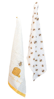Boston International Tea Towels - Save The Bees, Set of 2 (URB19250)