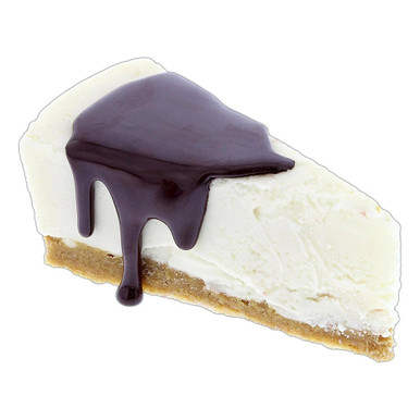 Just Dough It Replica Cheesecake Slice, w/Chocolate Sauce (W0251)