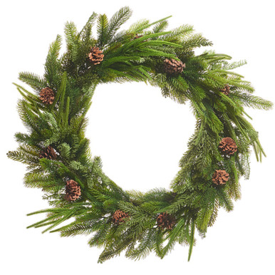 RAZ Imports Pine and Pinecone Wreath, 30' (W4422708)
