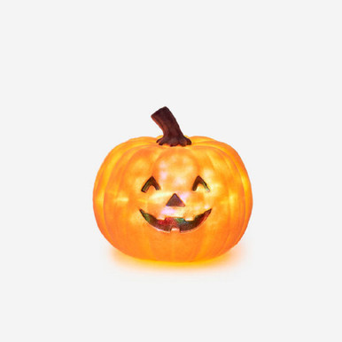 One Hundred 80 Degrees Flocked Jack-O-Lantern, with Revolving Lights (WH0212)