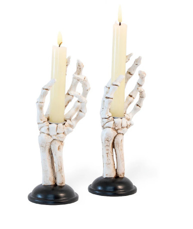 Boston International Taper Holder, Skeleton Hand - Set of 2 (XAC19343)