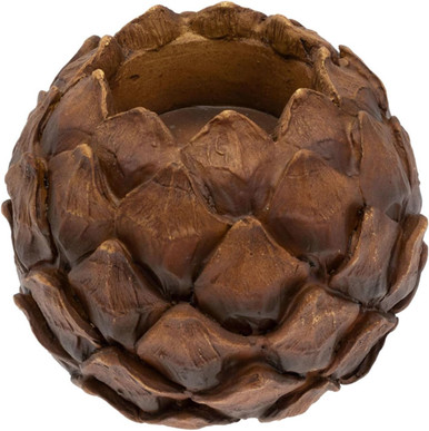 Boston International Tealight Candle Holder, 3.25" Natural Pinecone (XAX23403)