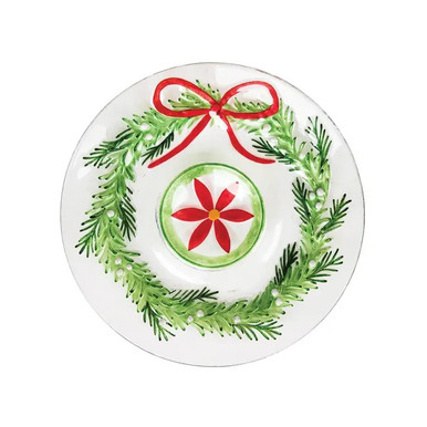 Gallerie II Chip and Dip Plate, Ornament Wreath (XPLA76996)