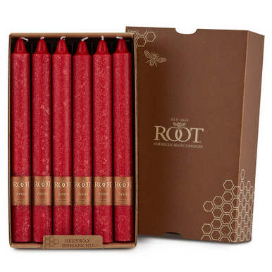 Root Timberline Arista Candles 9", Red - Box of 12 (58968)