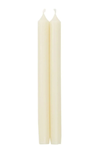 Caspari 10" Straight Taper Candles, Ivory - Set of 2 (CA01.2)