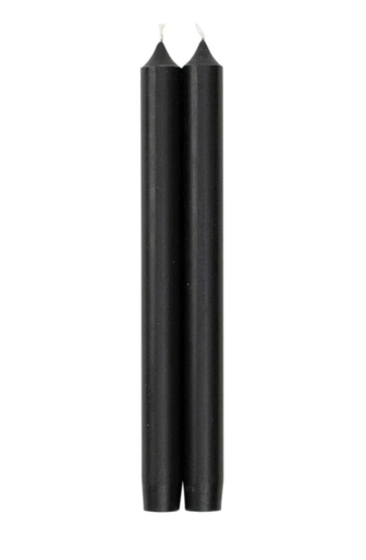 Caspari 10" Straight Taper Candles, Black - Set of 2 (CA02.2)