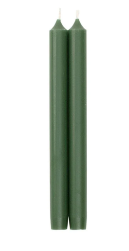 Caspari 10" Straight Taper Candles, Hunter Green - Set of 2 (CA13.2)