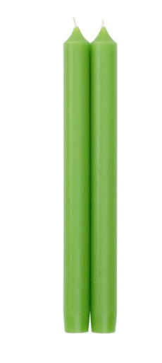 Caspari 10" Straight Taper Candles, Spring Green - Set of 2 (CA38.2)