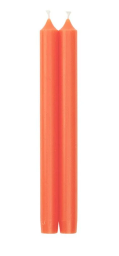 Caspari 10" Straight Taper Candles, Orange - Set of 2 (CA66.2)