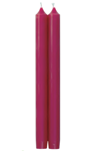 Caspari 10" Straight Taper Candles, Raspberry - Set of 2 (CA87.2)