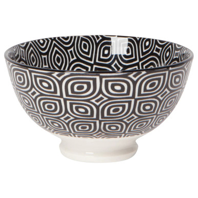 Now Designs Black & White Geo Bowl- 4" (5141014)