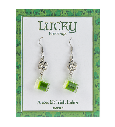 Ganz Green Beer Earrings, A Wee Bit Irish (ER63662A)