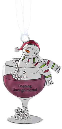 Ganz Ornament, Drink and Be Merry - Dashing Through Merlot (EX24156I)