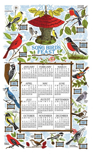 Kay Dee Towel Calendar, Songbird's Feast - 2026 (F3552)