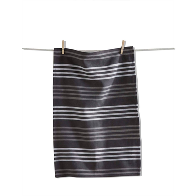 TAG Basket Weave Stripe Dishtowel, Gray (G19173)