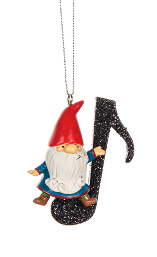 Midwest Ornament, Music Note Gnome - Single Note (MX187132A)