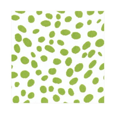 Caspari Paper Linen Luncheon Napkins, Green Spots - 1 Pack (14591LG)