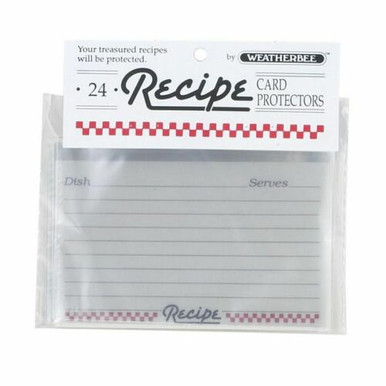 HIC Weatherbee Recipe Cards Protectors, 3 x 5, Set of 24 (074)