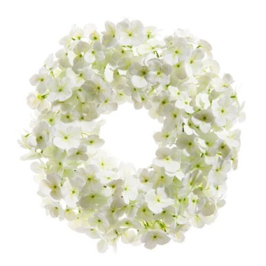 Raz Imports Wreath, White Hydrangea - 20" (W4533132)